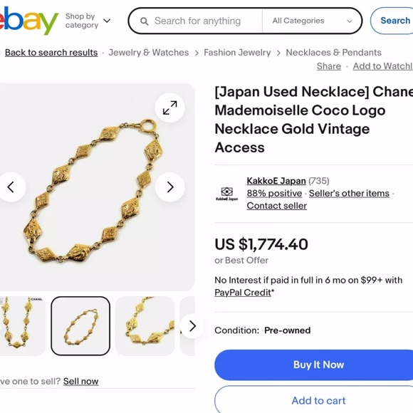 ✨ Rare CHANEL Vintage Coco Mademoiselle Necklace - Picture 8 of 9